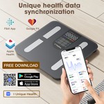 Topika Smart Body Composition Scale With BMI, Body Fat, Muscle & Heart Rate