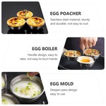 Topika 3-in-1 Stainless Steel Egg Steamer, Oil Brush & Anti-scalding handle