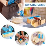 Topika - 7 In 1 Soap Box Kit, Silicone Wooden Soap Molds, Soap Loaf Mould