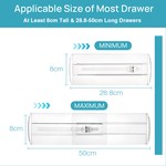 TopikaHome-8Pcs Clear Drawer Divider Organizer,Expandable Drawer Organisers