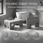Topika Folding Toilet Stool Non-Slip Squat Bathroom Footrest