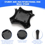 Topika Adjustable Raised Dog Bowl Stand with 3 Heights & Steel Bowl
