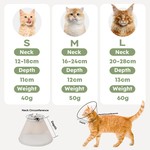 Topika Brown Soft Cat Cone Collar for Recovery, Anti-Lick, Waterproof Mesh