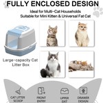 Topika Hooded Cat Litter Box with Scoop, Fully Enclosed, Leak-Proof