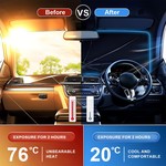 Topika Foldable Umbrella Car Windshield Sunshade with Bag -Black 140 x 79cm