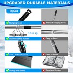 Topika - Adjustable Garden Shovel & Scraper 134CM Steel Handle Weeding Tool