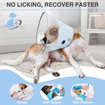 Topika Recovery Cone Dog Collar, Cone for Dogs, Inflatable Alternative blue