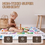 Topika Baby Play Mat, 3cm Soft Non-Slip Washable Crawling Mat