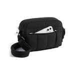 Topika Puffy bag lightweight nylon crossbody handbags for women, Black