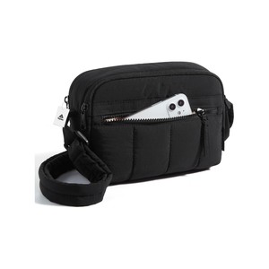Topika Puffy bag lightweight nylon crossbody handbags for women, Black
