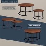 Topika - Extra Large Nesting Coffee Table Set - Modern Design - 2 Piece Set