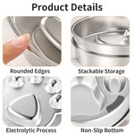 Topika Slow Feeder Dog Bowls, 304 Stainless Steel, Non-Slip, Large Capacity