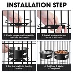Topika Water Bowl for Dog Crate, No Spill Dog Water Bowl, 2pack