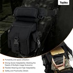 Topika Tactical Leg Bag for Men - Waterproof Thigh Bag with Bottle Holder
