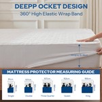 Topika - Mattress Protector Waterproof, Deep Pocket Soft & Noiseless Cover