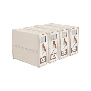 Topika Home-Foldable Sheet Organizers for Bedding, 4pcs Linen Storage Cubes