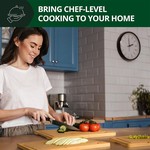 Topika - Bamboo Kitchen Cutting Boards Set, 3 Piece Wooden Chopping Boards