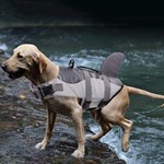 Topika Shark Dog Life Safety Vest , Pet Life Jacket Harness for Swimming