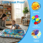 Topika Water Mat For Baby Inflatable Water Tummytime Thickened&Durable PVC