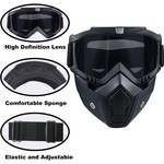 Topika - Tactical Mask, Airsoft Paintball Mask with Detachable Goggles