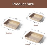 Topika - 3 Pcs Gold Baking Pans Set, Nonstick Carbon Steel Baking Trays