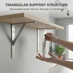 Topika Floating Shelves Brackets Stainless Steel Concealed Support 8Pcs Set