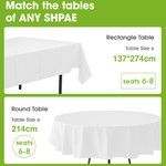 Topika 10pcs Rectangle Table Cloth Disposable White Tablecloth for party