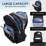 Topika Ladies 15.6" Laptop Backpack rechargeable USB Port Waterproof Oxford