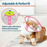 Topika Cat Cone Collar Soft, Recovery Collar for Kitten After Surgery, Pink