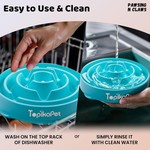 Topika Blue Dog Puzzle Toy Slow Feeder Food Dispenser for IQ Training