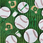 Topika-Baseball Party Plates Napkins Cup Set for Sports Theme Party Supply