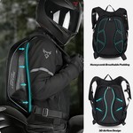 Motocentric Motorcycle Backpack Waterproof Hard Shell 48L Carbon Fiber