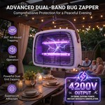 Topika - 12W Dual Band Electric Bug Zapper, 4200V Powerful Insect Killer