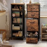 Topika - Fabric Dresser 5 Drawer Tall Dresser for Bedroom, Closet Organiser
