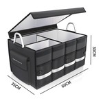 Topika - Car Cooler Box Insulated Storage Bag, Foldable Car Trunk Organiser
