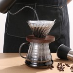 Topika - Pour Over Coffee Set, Hand coffee bean grinder Dripper Flask