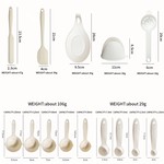 Topika Silicone Non-Stick Kitchen Utensil tool Set with Holder, 27pcs white