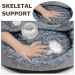 Topika Soft Dog Bed, Donut Round Calming Anti-Anxiety Dog Burrow Cave