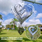 Topika Stainless Steel Heart Reflective Bird Repeller