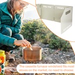 Topika Camping Stove Windscreen Folding 4 Plates Gas Stove Windshield
