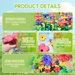 Topika Flower Garden Building Blocks 117pcs Pretend Play Set, STEM Toy