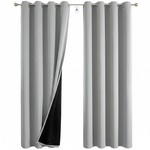 Topika Blackout Curtains, Double Layer Thermal Insulated noise reduction