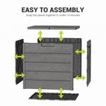 Topika Outdoor Storage Box, Lockable Foldable Waterproof, 128L