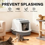 Topika Hooded Cat Litter Box with Litter Scoop, Fully Enclosed, Leak-Proof.