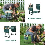 Topika - Foldable Garden Kneeler/Seat 2-in-1, Heavy Duty Gardener Stool