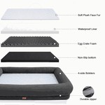 Topika Waterproof Orthopedic Pet Sofa Bed with Removable Cover for Big Dogs