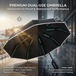 Topika - Reverse Folding Carabiner UV Umbrella, Reflective, Windproof