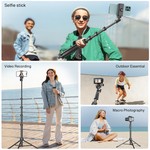 Topika Strong Tripod Stand For Phone And Camera& Remote,50-160cm Adjustable