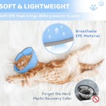 TopikaPet - Blue/Pink Soft Cat Cone Collar Adjustable, Lightweight