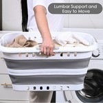Topika - Collapsible Laundry Basket, Laundry Hamper&Basin w/ Drain Holes